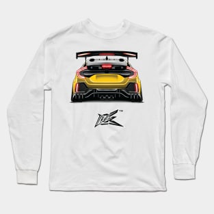 honda civic fk8 rear yellow Long Sleeve T-Shirt